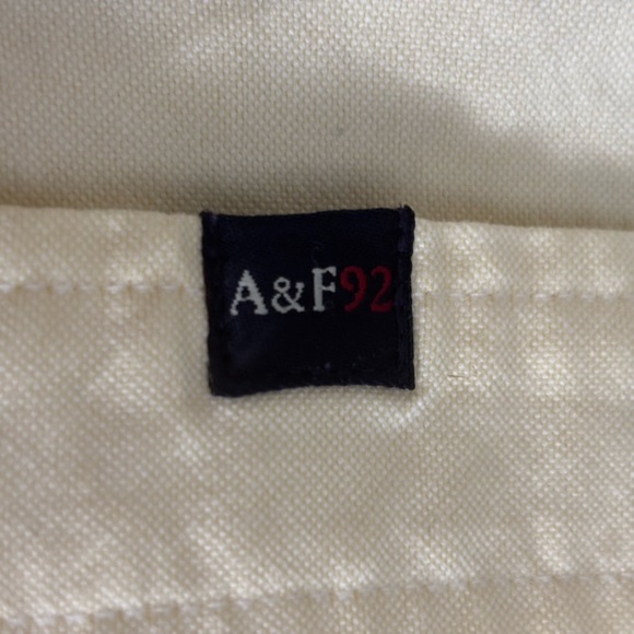 Abercrombie & Fitch Men's Yellow Cream Button Down Shirt - Picture 5 of 7